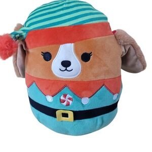 Squishmallows‎ Christmas Elf Dog Plush Holiday Stuffed Animal Toy Gift